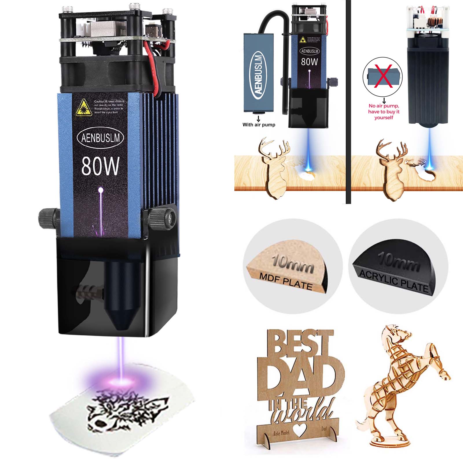 Industrial Laser Tool - AENBUSLM 40W 80W 레이저 커팅 모듈
