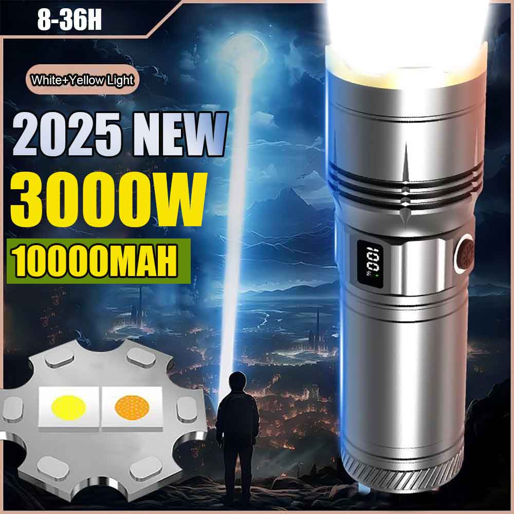 Laser Power Supply 60W - 2025 최신 10000mah 강력한 흰색과 노란색