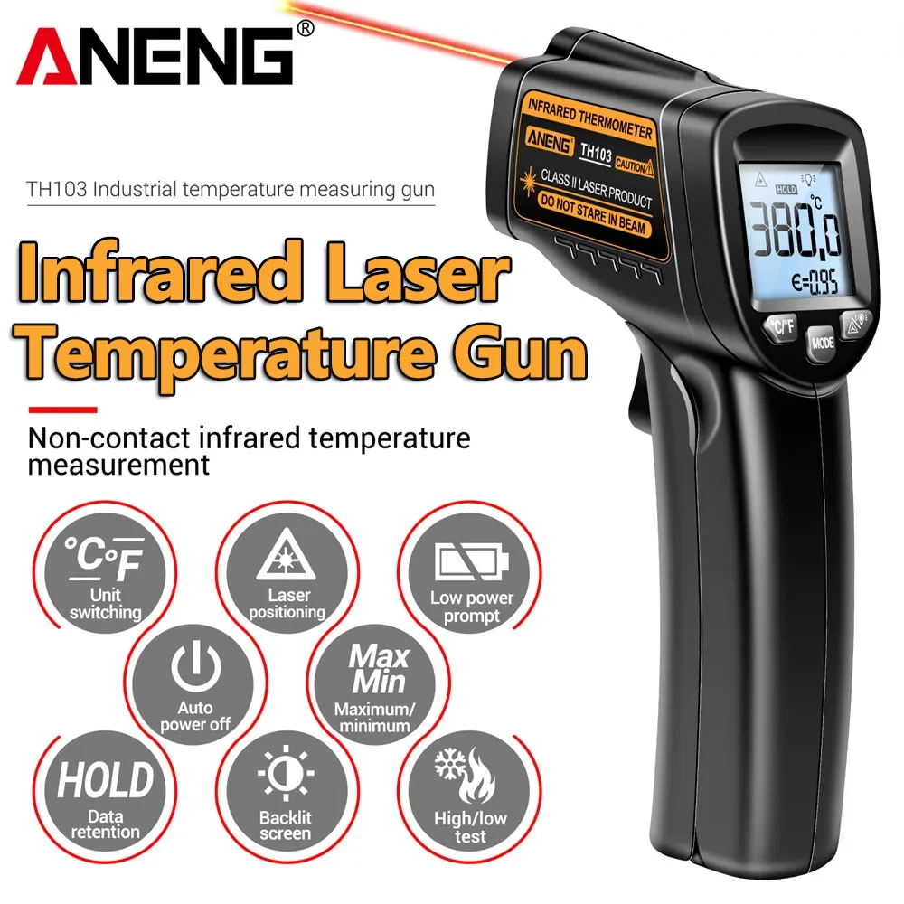 적외선 레이저 온도계 -20 ° C~380 ℃   IR - Industrial Laser Temperature Sensor 리뷰 및 가격
