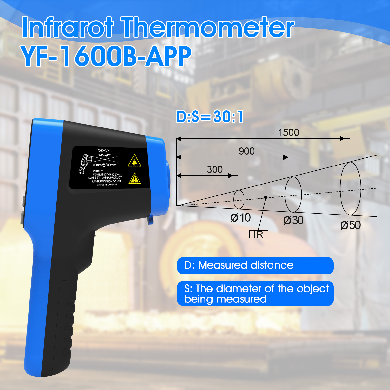 산업용 온도계 건 -50 ℃   1600까지 ℃   하 - Industrial Laser Types 리뷰 및 가격