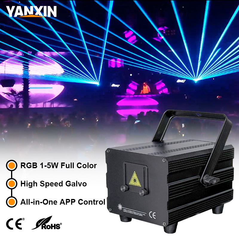 5W RGB 애니메이션 레이저 조명 2W 3W 4W 앱 - Industrial Laser Projector 리뷰 및 가격