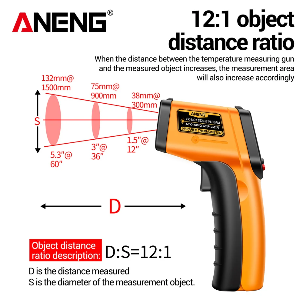 ANENG TH201 적외선 온도계 디지털 -50~40 - Industrial Laser Thermometer Gun 리뷰 및 가격