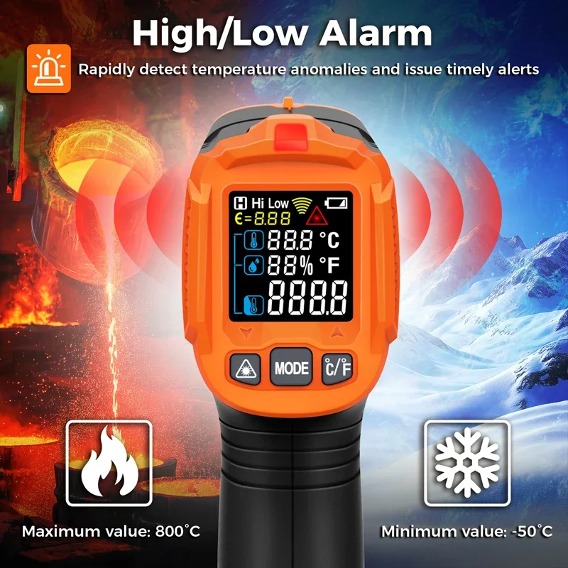-50~380C 적외선 온도계 -50~800C 전문가용 - Industrial Laser Temperature Sensor 리뷰 및 가격